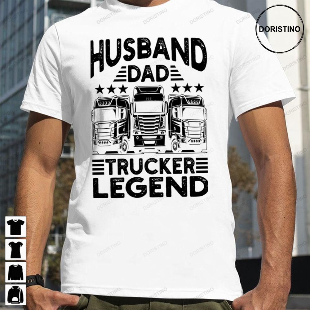 Black Design Husband Dad Trucker Legend Limited Edition T-shirts